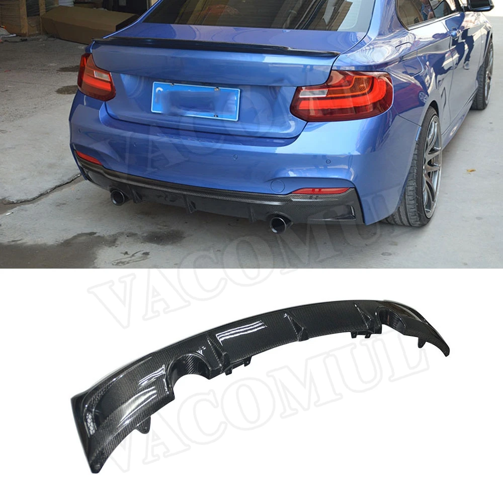 

VACOMUL Carbon Fiber Rear Bumper Lip Diffuser For BMW 2 Series F22 220i 228i 235i M235i M sport 2014-2017 E Style Spoiler FRP