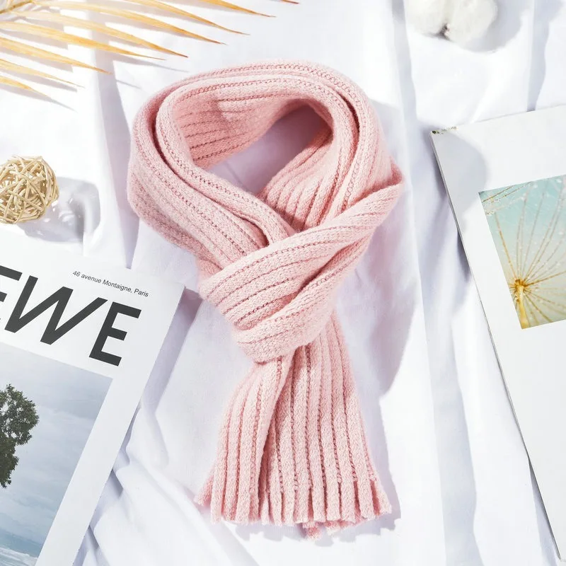 الشتاء الاطفال وشاح لينة متماسكة الرقبة أدفأ للجنسين بلون 2-10 سنة الرضع طفل صبي فتاة وشاح دافئ هدية اكسسوارات