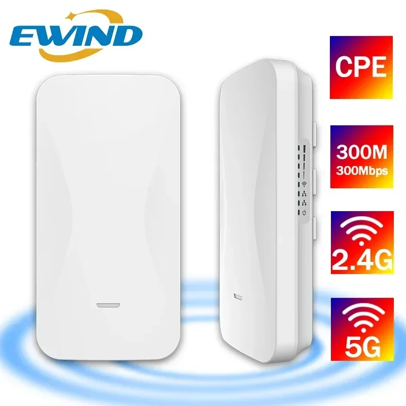 

2026 High Power WIFI Router/Access Point/CPE Wireless Repeater 2.4/5G 300Mbps Extender Access AP Bridge Client Gigabit Router