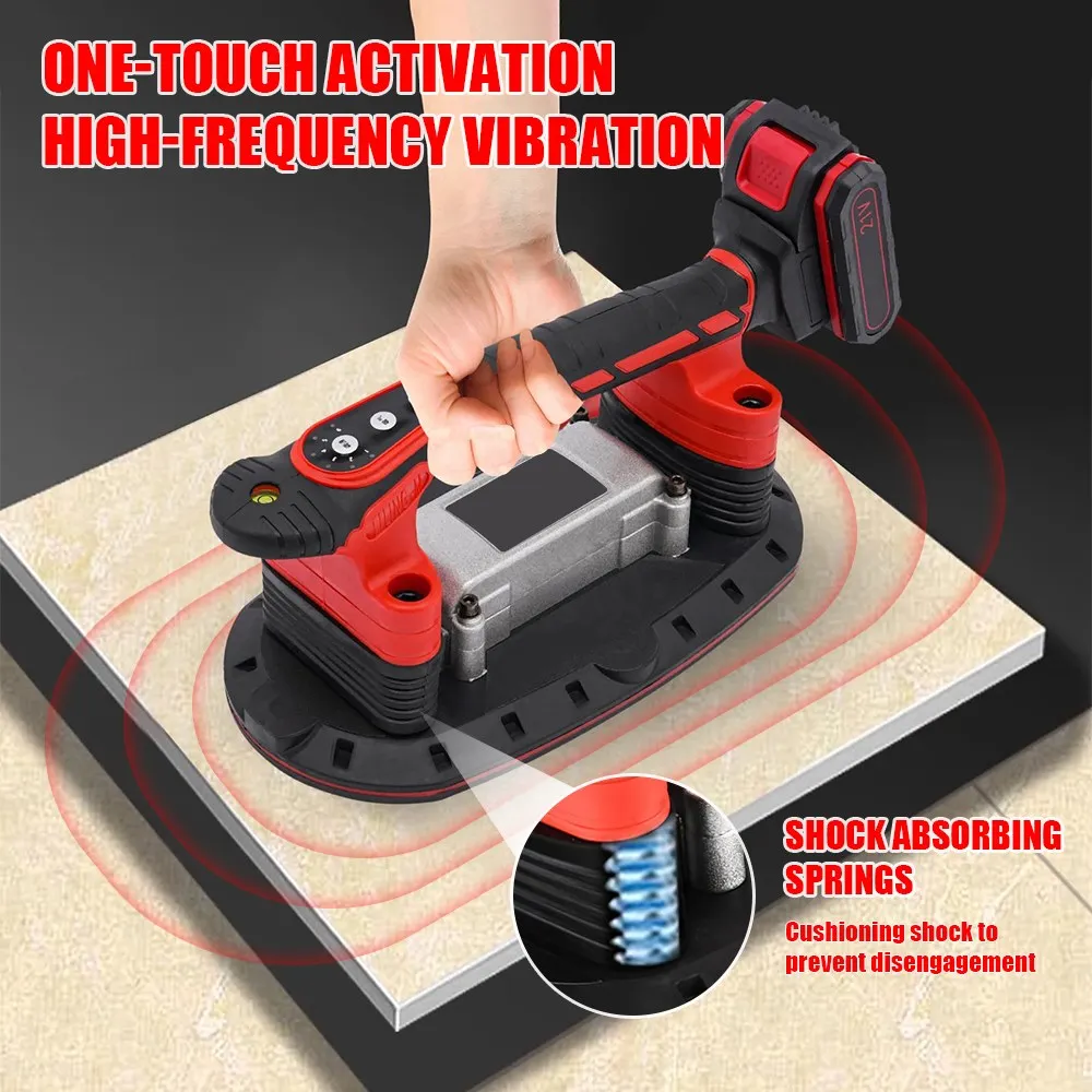 200 kg Fliesen-Installationswerkzeug, rutschfeste Vibrationsmaschine, ein Saugnapf-Vibrator, Handfliesen, Nivellierung, Verlegung, 6 Geschwindigkeiten – Detail 5