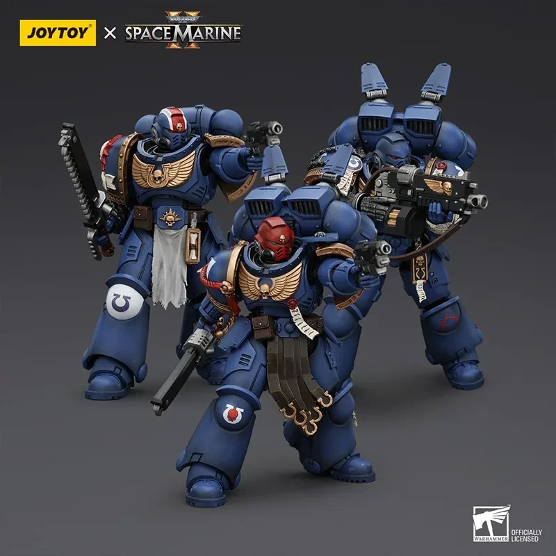 [W magazynie] JOYTOY Warhammer 40K figurka Uitramarines Lieutenant Titus rysunek Gadriel Brother Chairon wspólny ruchomy model