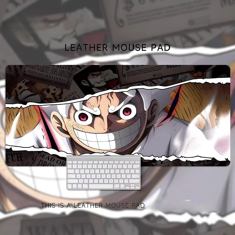 

Кожаный коврик для мыши ONE PIECE 5th Gear Luffy, увеличенный, анимационный, для общежития, для компьютерного стола, нескользящий и грязеотталкивающий