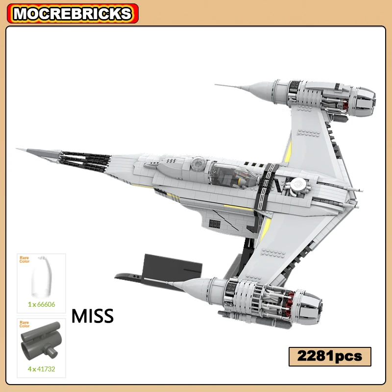 MOC-112176 Space Movie Sci-fi Military Weapons UCS N-1 starfighters Model Building Block Collectibles Technology Bricks Toy Gift