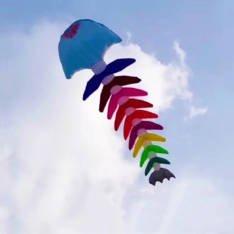 New fishbone soft kites pendant flying fish Children outdoor games professional kite Inflatable toys kites to fly prism kite fun