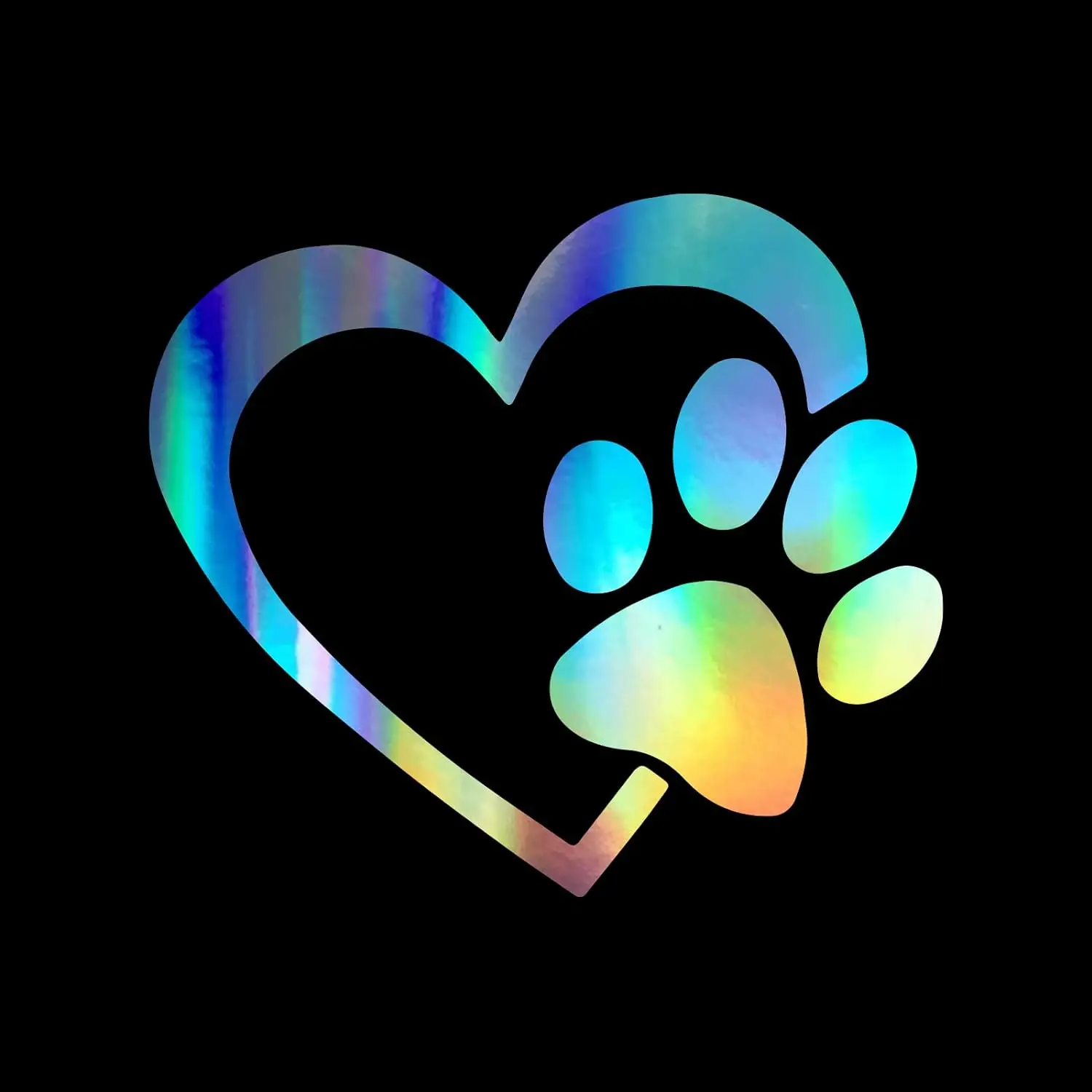 Personalized Customization Heart with Dog Waterproof Reflective Sunscreen Decal Vinyl Sticker Auto Car Accessories Decoration