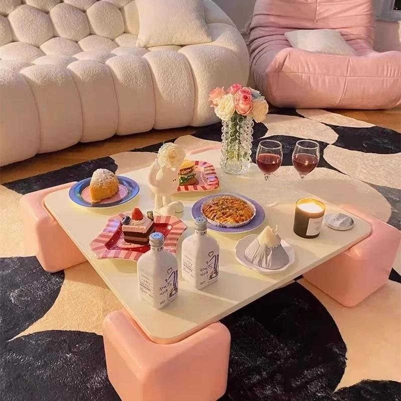 Кремовый ветер дофамина, журнальный столик для гостиной, небольшой квартиры, простой и современный