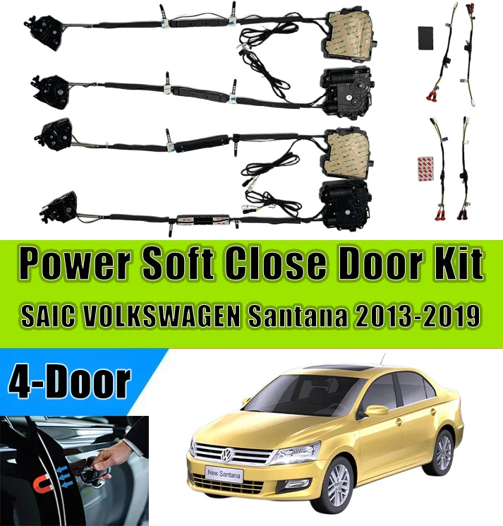 Xcar for SAIC VOLKSWAGEN Santana 2013-2019，Car OEM Automatic Soft Close Door Electric Suction Kit Auto Power Closing
