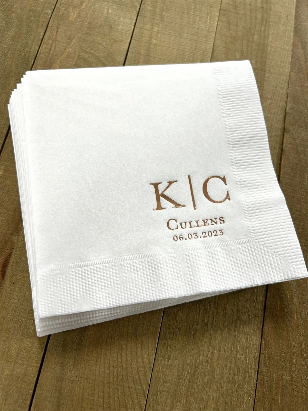 50 Custom Personalized Napkins Personalized Napkins Wedding Anniversary Engagement Printed Custom Monogram Cocktail Beverage Lun