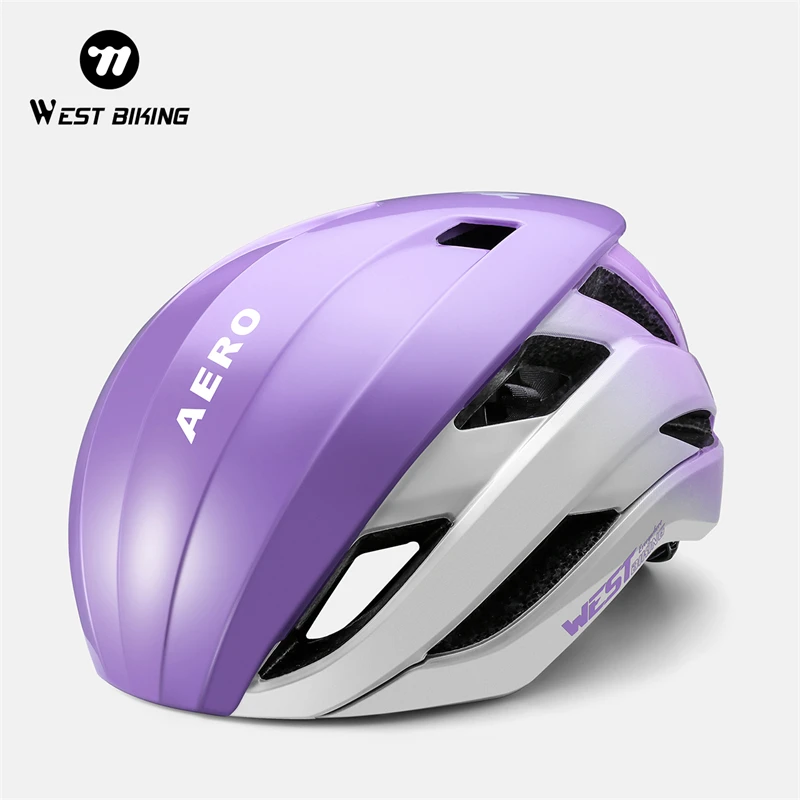 

WEST BIKING Bike Cycling Helmet Integrally-molded Helmet Multicolor Aerodynamic Helmet Couples Sport Deflector Helmet Safety Hat