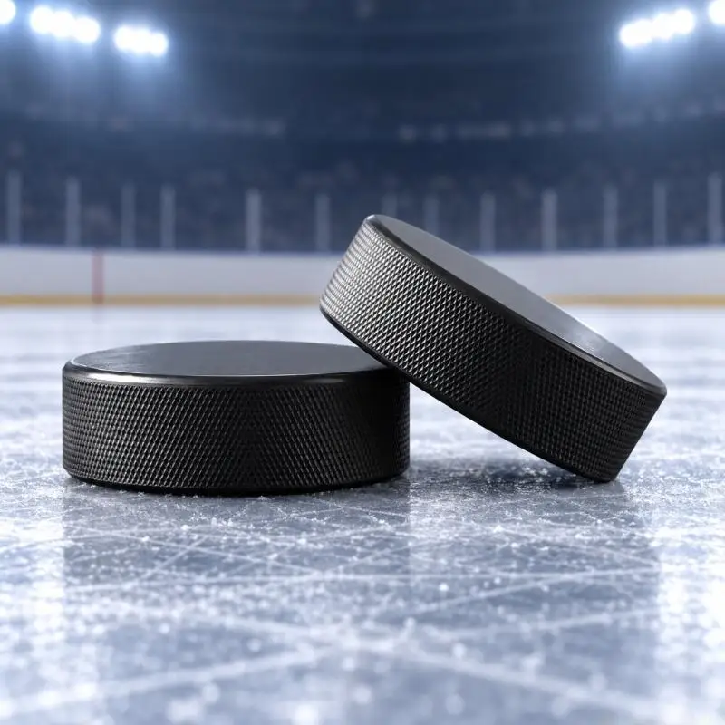 31BE Round Ice Hockey Puck with Dense Single-Piece Construction
