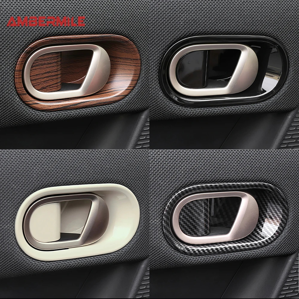 ABS Inner Door Handle Bowl Protective Cover for Mini Cooper S F65 F66 F67 2024 2025 Car Door Handle Sticker