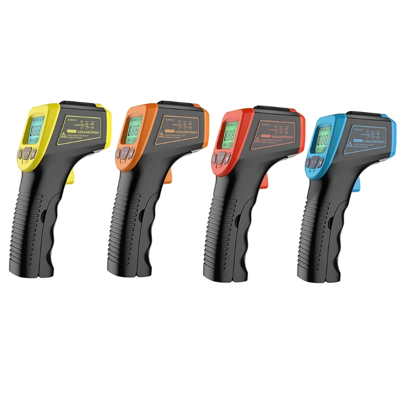 Portable Non-Contact Pyrometer Industrial La ser Thermometer Gun High Temp Infrared Thermometer -50~600℃ / Drop Shipping