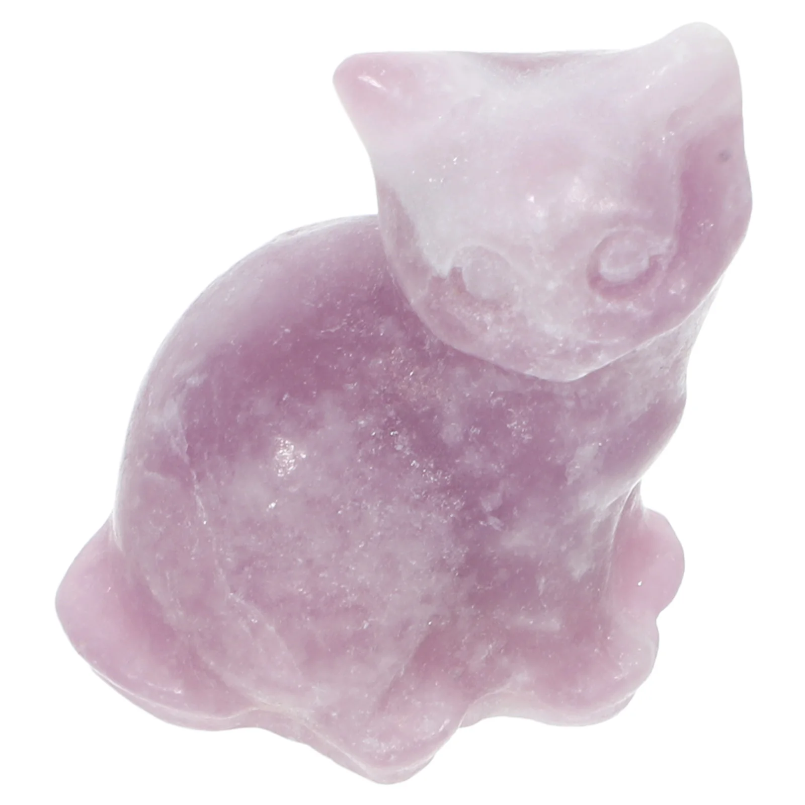 

Crystal Ornaments Home Decor Sculptures Animal Mini Figures Glass Minature Cats Obsidian Desktop Cute Statue