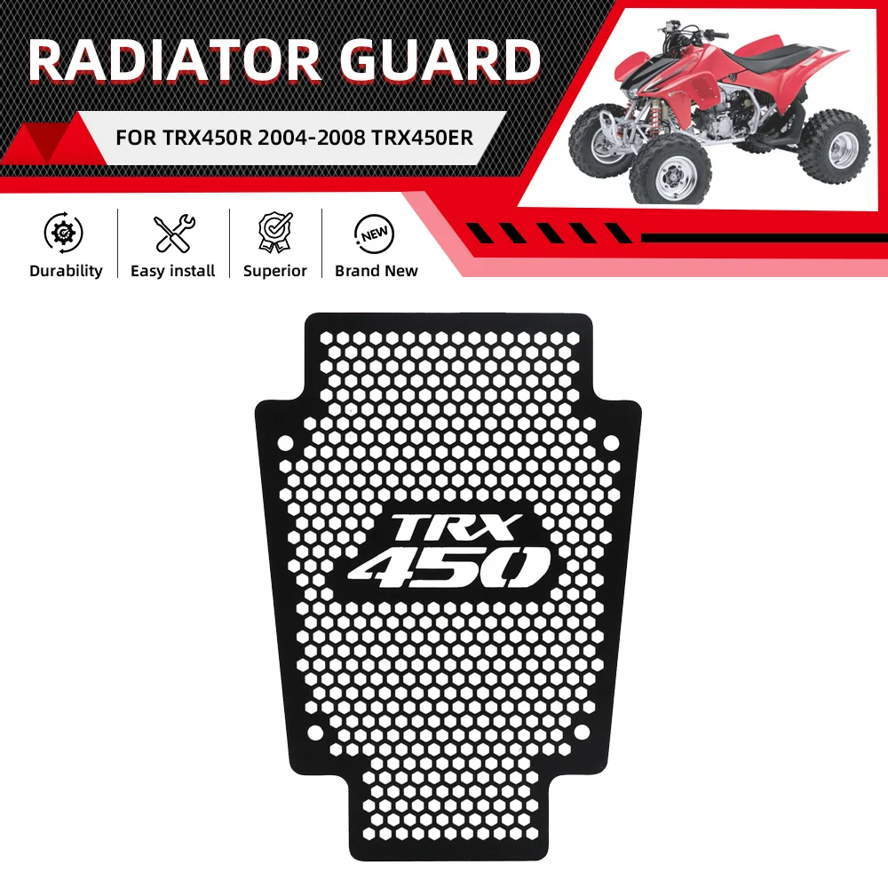 

Motorcycle Accessories Black Radiator Guard Protector Grill Cover Oil Cooler Guard For TRX450R 2004-2005-2006-2007-2008 TRX450ER