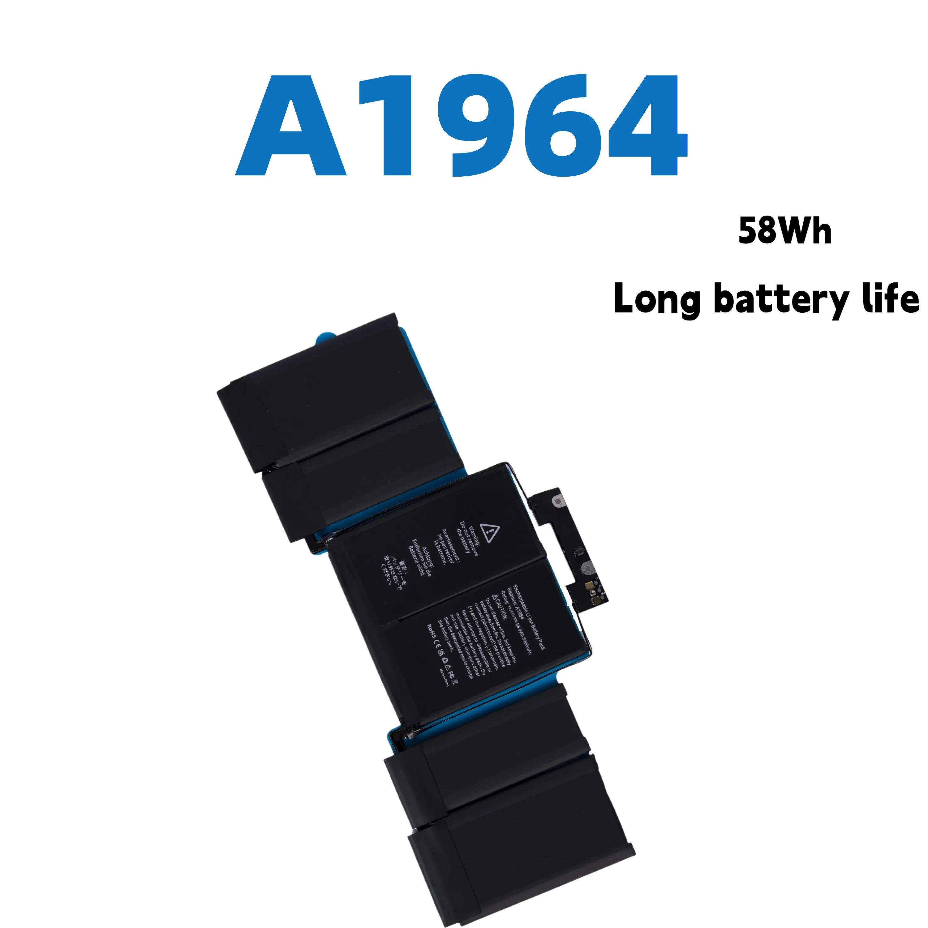 

Аккумулятор AUSSY A1964 58WH для MacBook Pro 13 дюймов A1989 (средний 2018 2019) и A2251 (2020) EMC 3214 3358