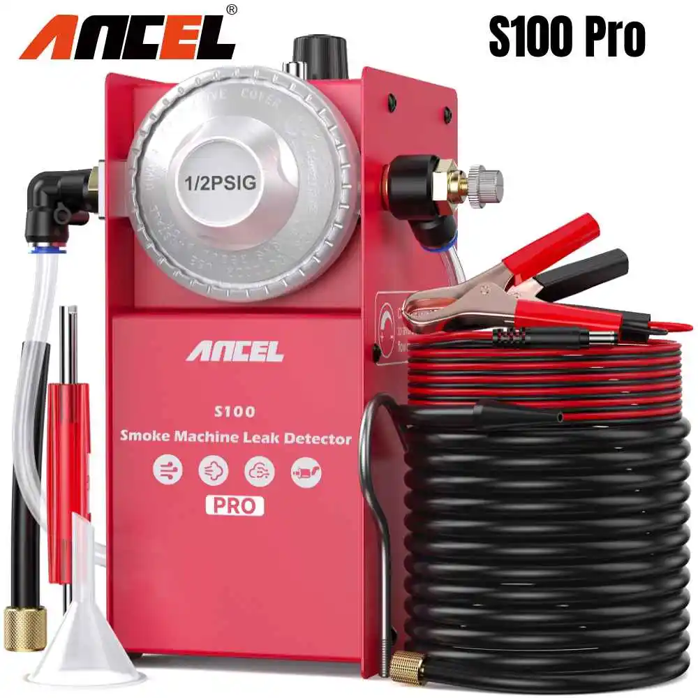 

ANCEL S100 Pro Car Smoke Leak Tester Built-in Air Pump EVAP System Test Vacuum Leakage Diagnostic Tester Oil Pipe Leaks Analyze