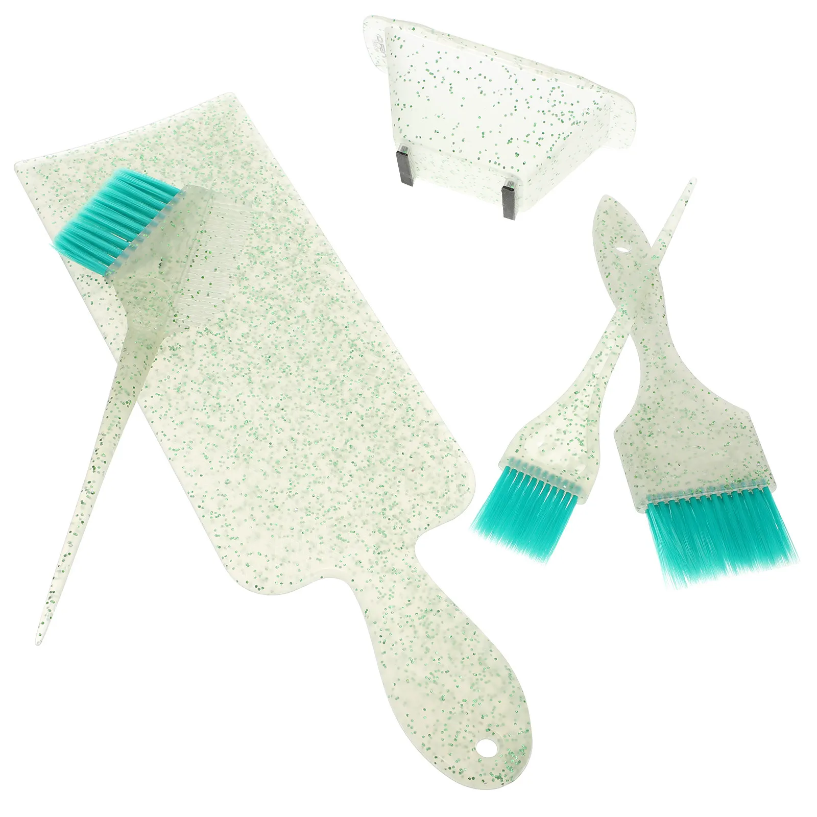 

Набор из 5 предметов: миска и кисть для окрашивания волос, пластиковые, многоразовые, моющиеся, с ручкой, для окрашивания волос в салоне и дома