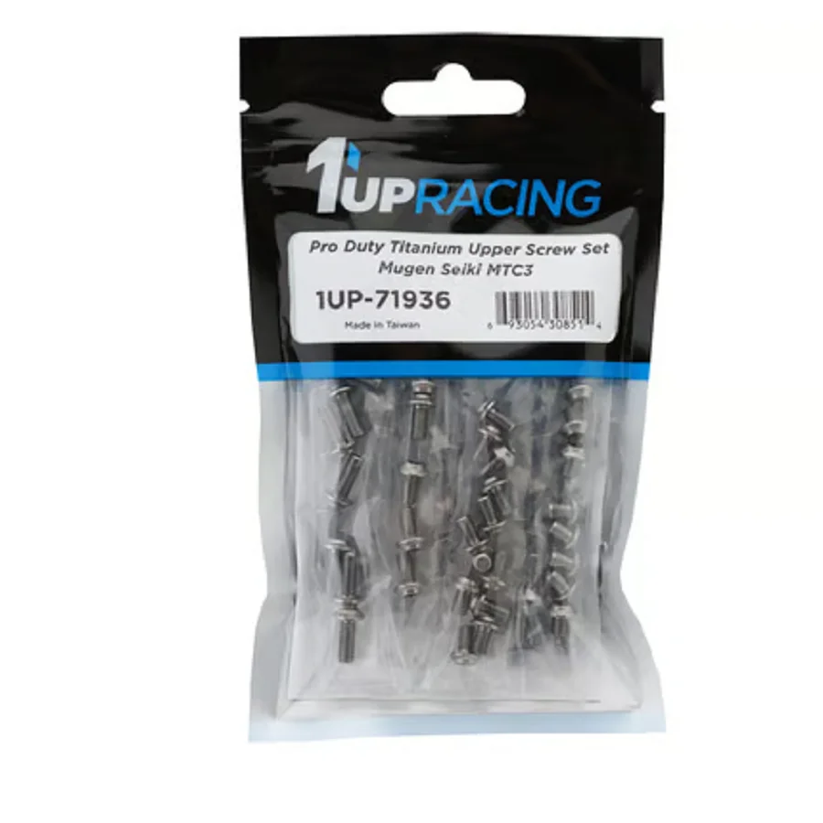

1UP Racing Mugen MTC3 Pro Duty Titanium Upper Screw Set (Silver) (113)