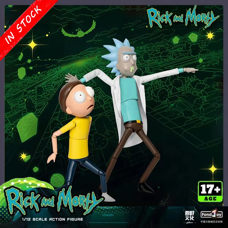

Fondjoy Rick And Morty Anime Action Figure 1/12 Scale Collectible Model Ornament Trendy Anime Dolls for Boys Christmas Gift