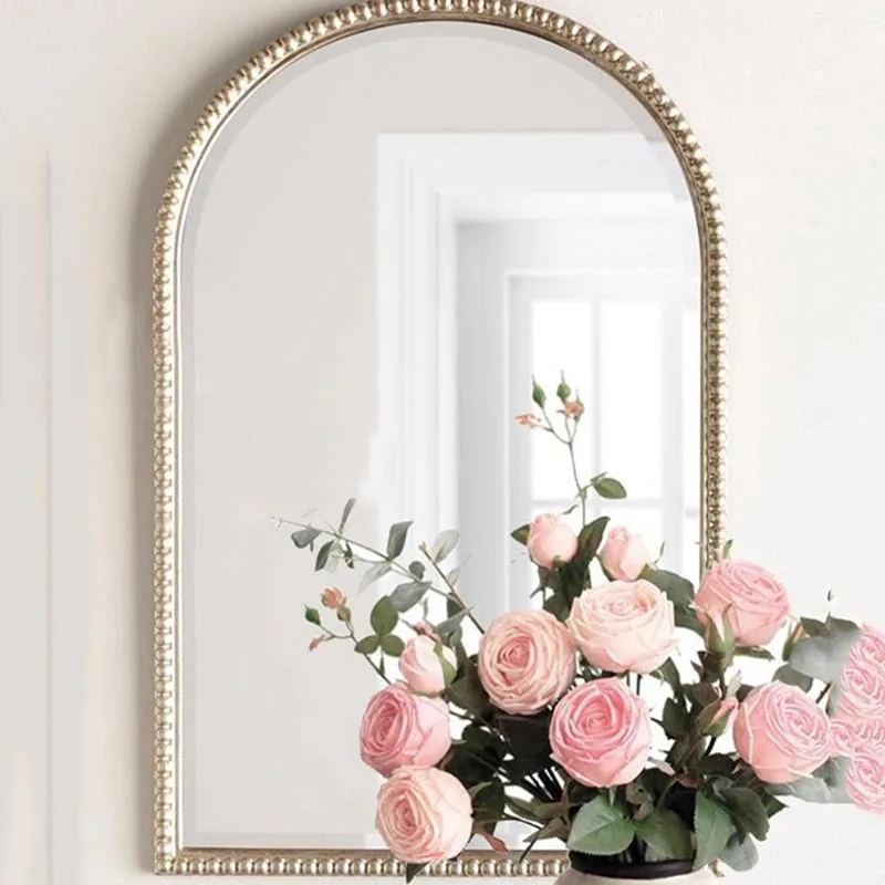 Sticky Compact Mirrors Luxury Nordic Medusa Vanity Mirrors Arch Frame Espejos Decorativos De Pared Room Decoration Aesthetic