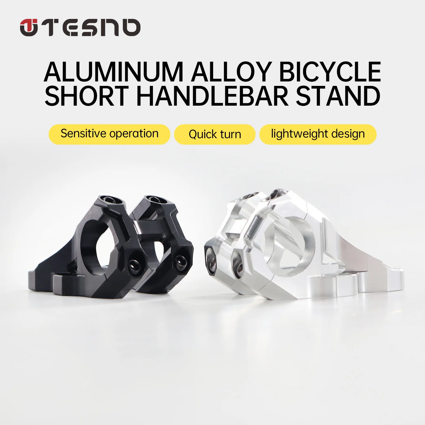 TESNO Rennrad MTB Lenker-Vorbau CNC Aluminiumlegierung 31,8*28,6mm Hochfester Direktmontage-Fahrradzubehör für Sport & Outdoor