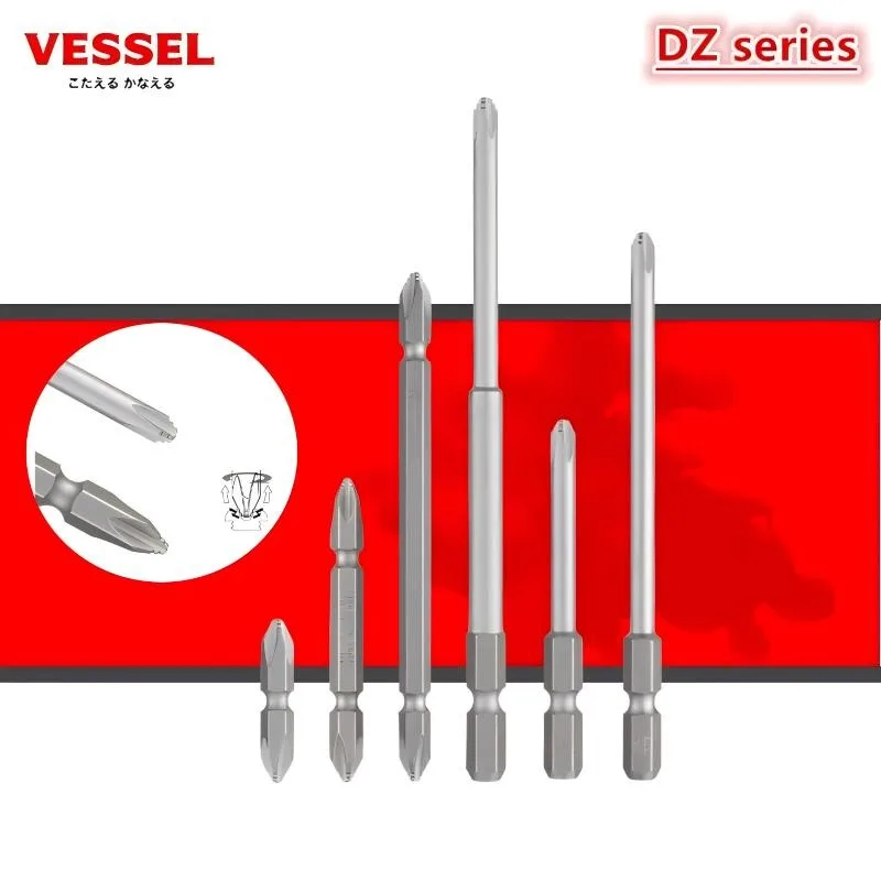 VESSEL DZ Series  Anti-Slip Serrated  Problem-Solving Drill Bit  1/4