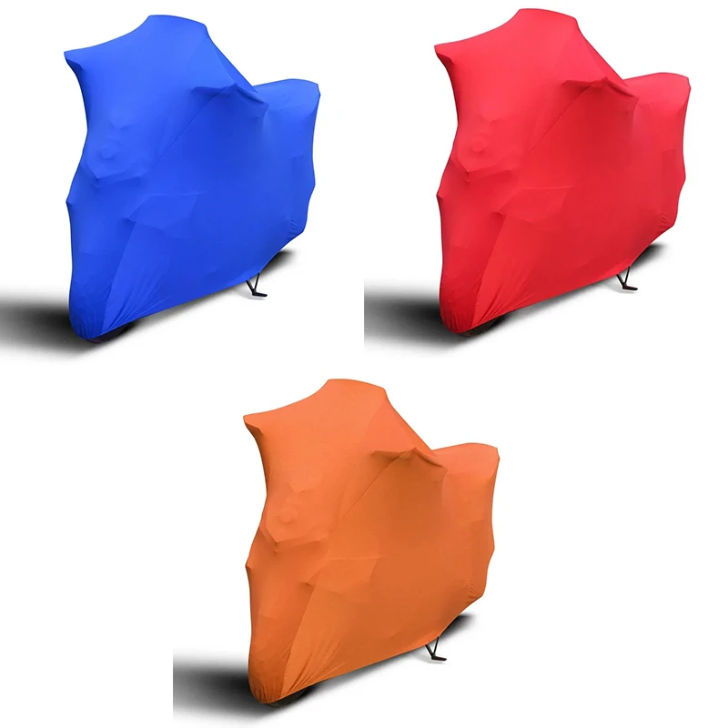 M-4XL Universal Motorcycle Cover Stretch Dustproof Sunproof Indoor Sun Dust Scratch Proof For Bike Motor Scooter Elastic Fabric