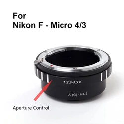 Nikon-M4/3 For Nikon F Lens - Micro 4/3 M4/3 Mount Adapter Ring AI(G)-M4/3 F-M4/3 MFT for Panasonic G,GF,GX,GH Olympus E-P,E-M