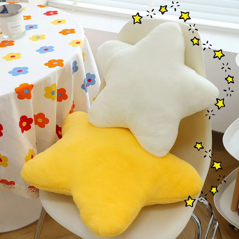 40CM Cute Butter Cheese Throw Pillow Plush Toy Dormitory Sleep Sofa Chair Cushion Pentagon Star Shape Child Birthday Gift