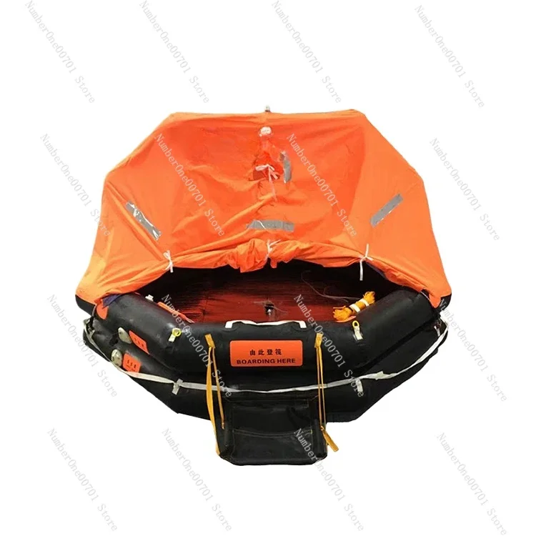 Hangable, Self-inflatable Self-righting Life Raft First Aid Release Raft For Ships, Throwing Life Raft