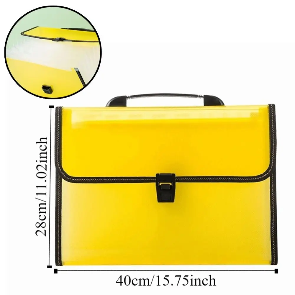 13 Pocket Test Paper Storage Bag Waterproof Large Capacity Accordion File Folder Portable Dustproof Handheld File Bag Stationery
