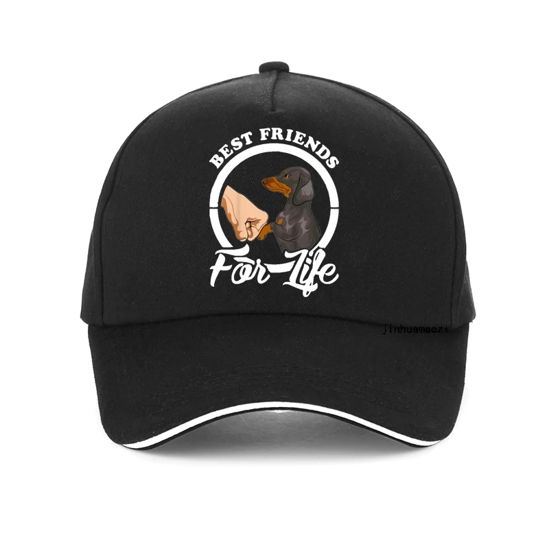 

Funny Best Friend Dachshund Dog Cartoon baseball cap Fashion Summer cool men trucker Snapback hats bone
