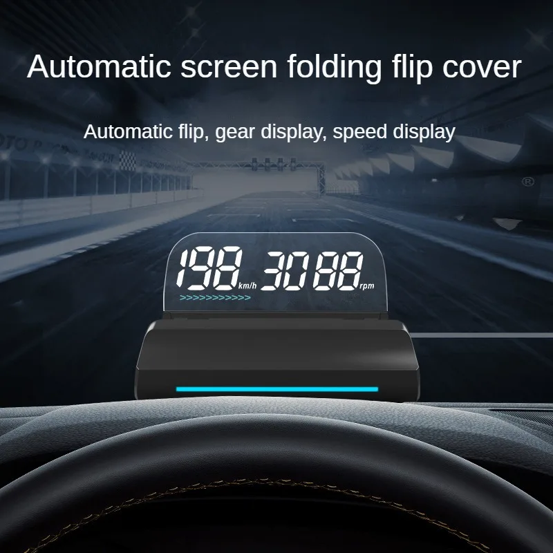 Car Universal Dual-System Head-Up Display For Automobiles HUD Vehicle Automatic Lifting And Folding Vehicle Speed Projection