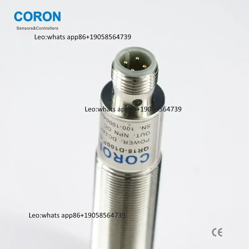 QR18-D50P-G for Ultrasonic Sensor PNP Output Reflective Type 4-Pin M12 Connector Metal Housing IEC IP67 Sensing Range