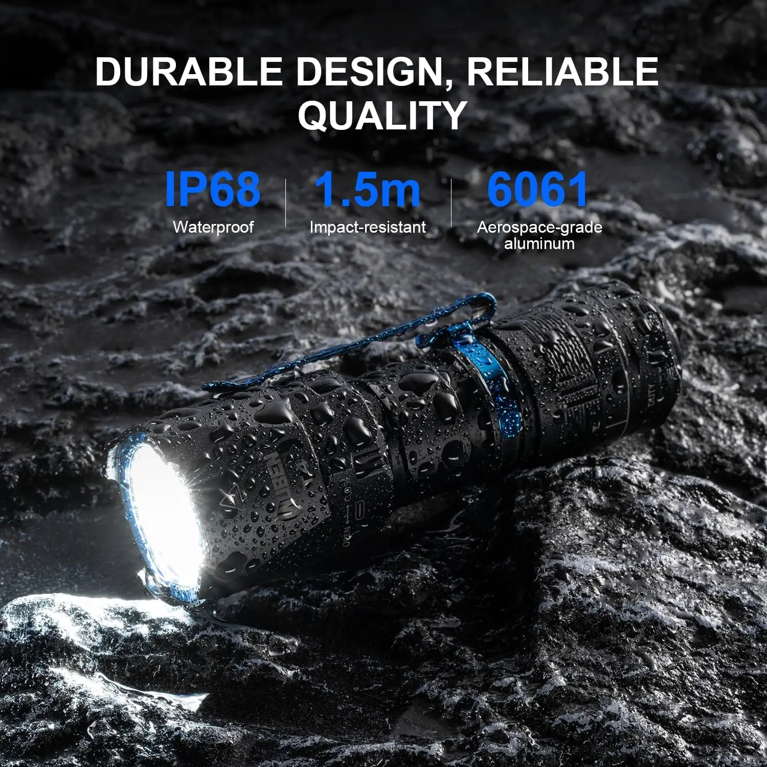 WUBEN T4 Tactical EDC Flashlight Portable Rechargeable Torch 850 Lumens 401m Range 3 Modes Optional Tactical Ring