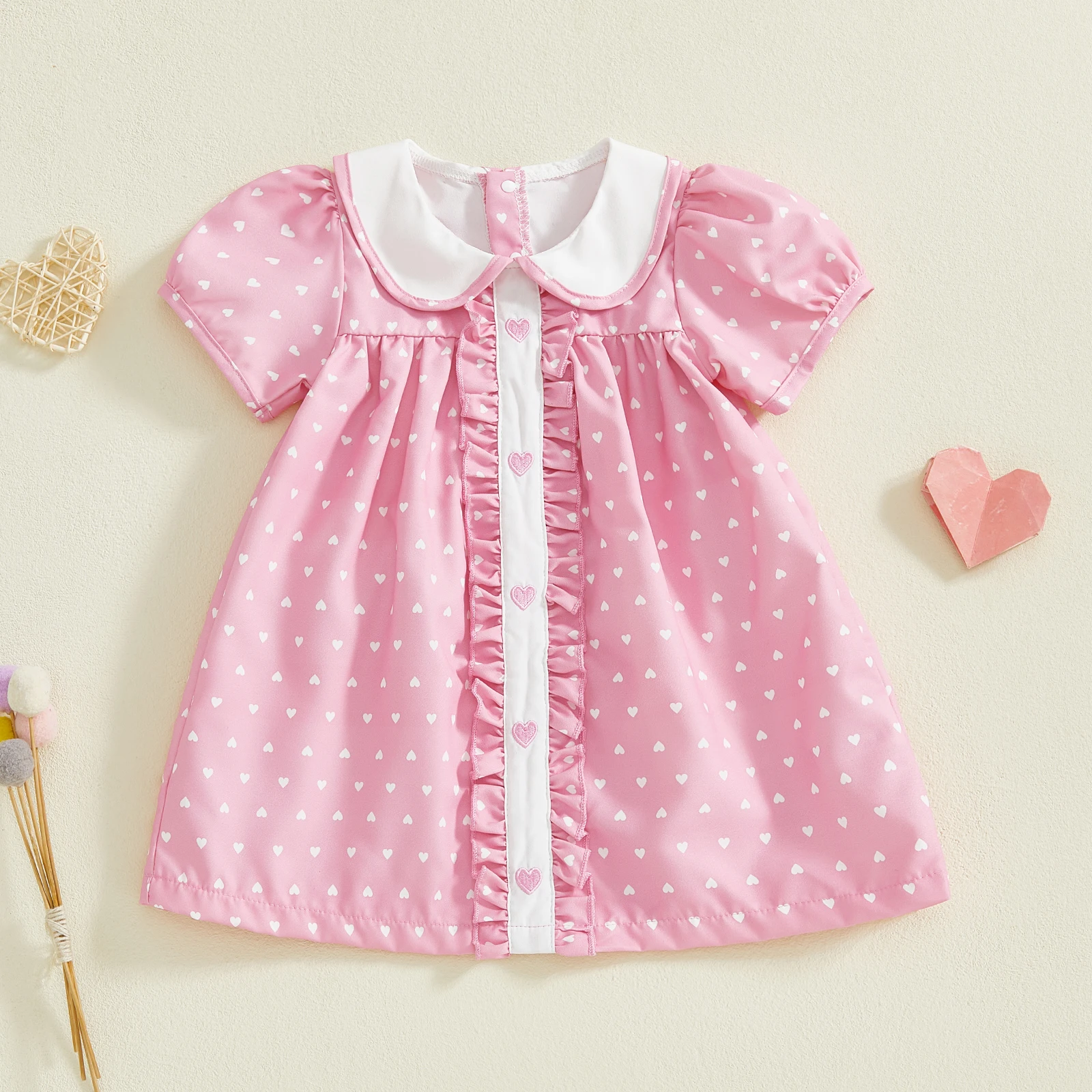 Ärmelloses Kleid mit herzförmigem Ausschnitt, Blumendruck, Rüschenbesatz für Mädchen, Sommerparty, Hochzeit, Prinzessinnenkleid