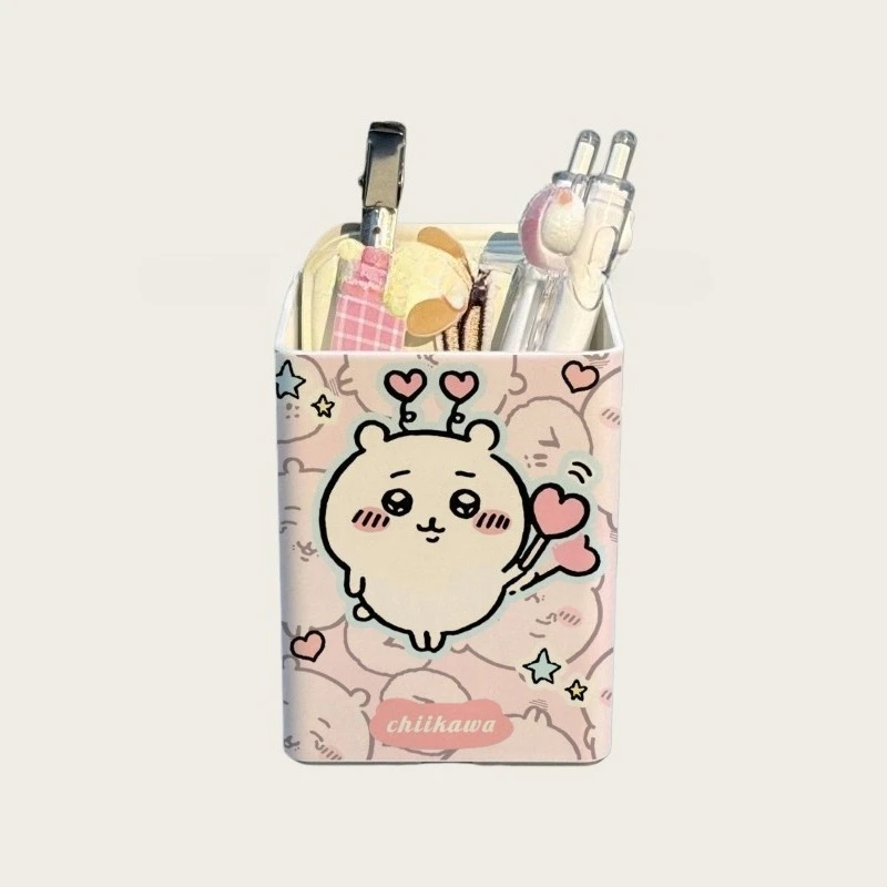 Anime Chiikawa Desktop Pen Holder Storage Box for Student Stationery Straw Makeup Brush Kawaii Creative Daily Use Gift 2026 New