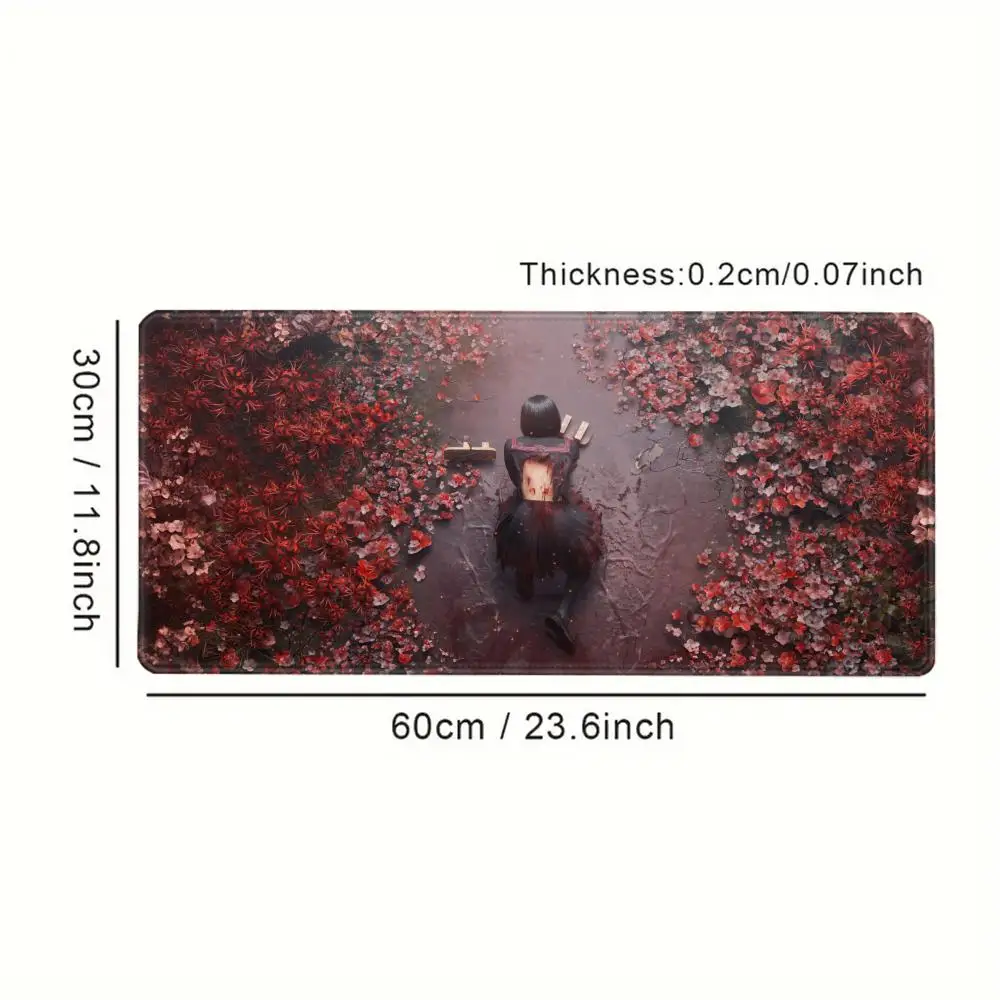 Alfombrilla de ratón de juego s-silent Hill f Horror, antideslizante, gruesa, grande, Lockedge de escritura, cojín para juegos de estudiantes de oficina