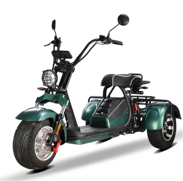 Modern Style Fat Tire 60v Golf Scooter Adult 3 Wheel Electric Scooter Tricycle Citycoco With Pedals