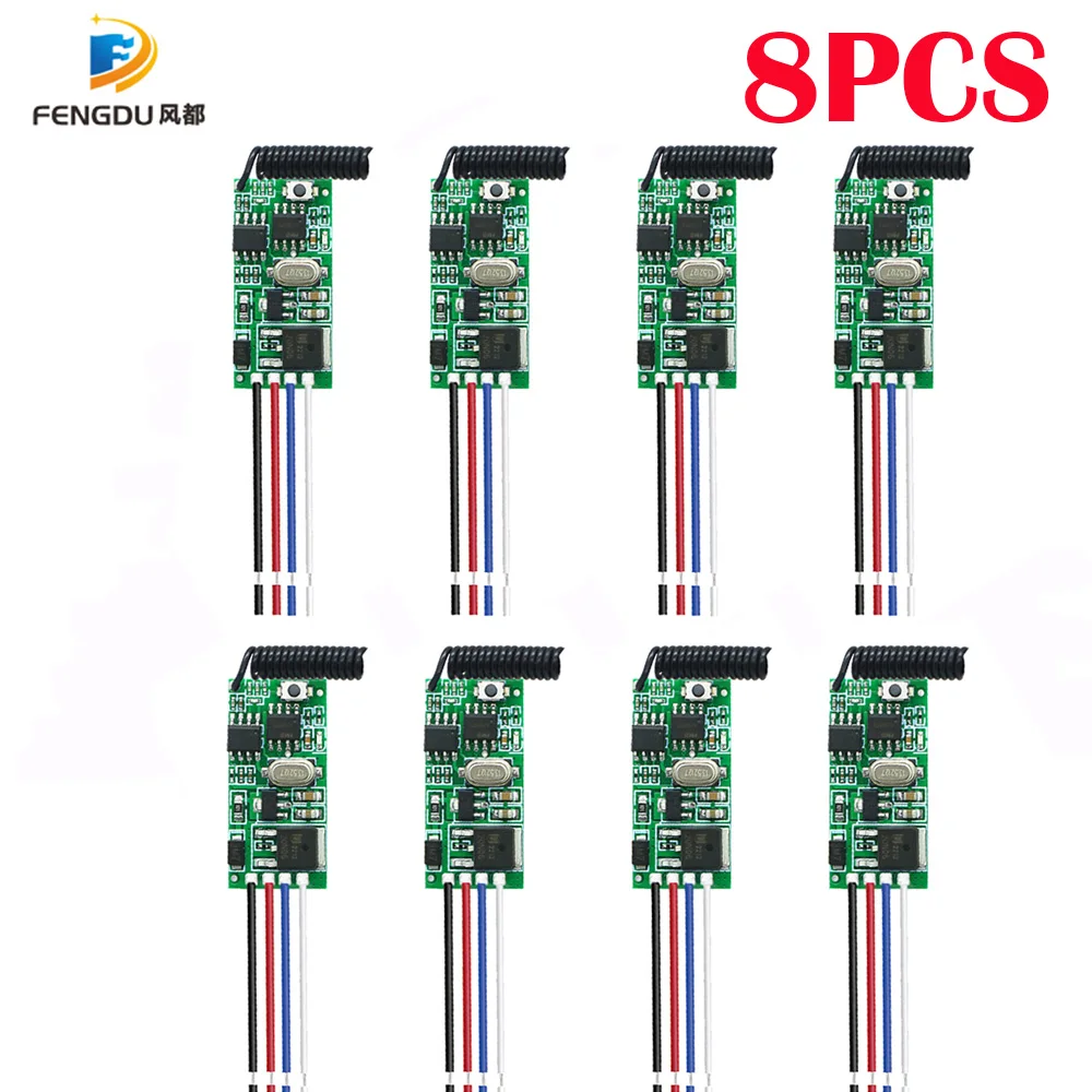 

Wireless Remote Control 8PCS Switch Power Supply Mini on-off Device LED Light Small Switch Wireless Remote Control