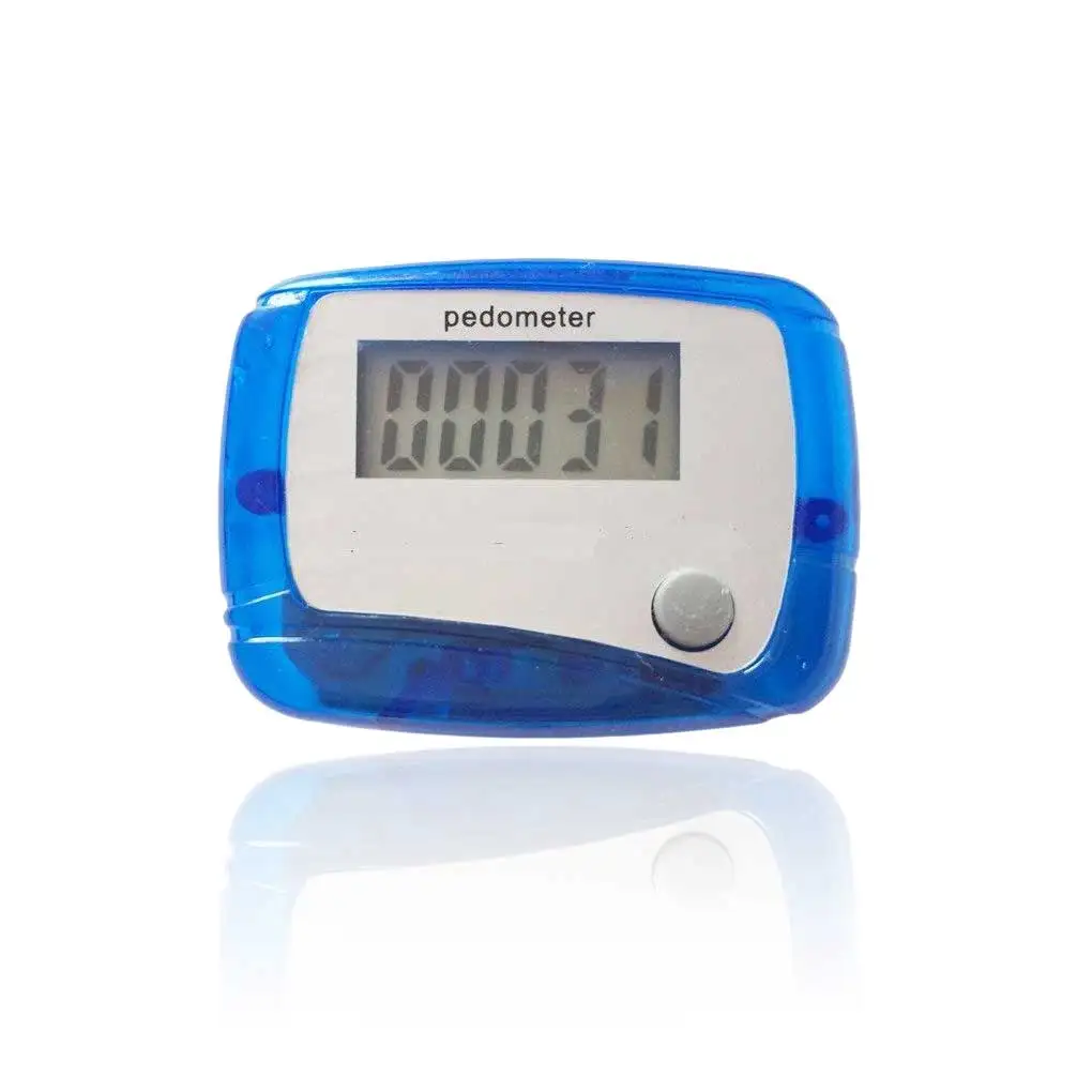 Mini Color Random Digital Pedometer with Clip LCD Screen Hiking Traveling Step Counter Electric Tracker Counting Tool