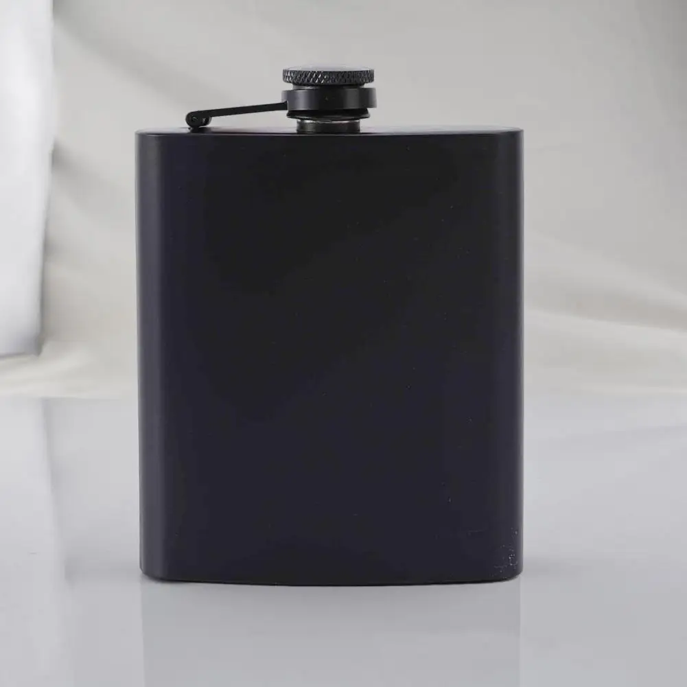 6oz/7oz/8oz Hip Flask Leakproof Stainless Steel Flagon Wine Pot Flask for Liquor Matte Black Whiskey Flask Camping Pocket Flask