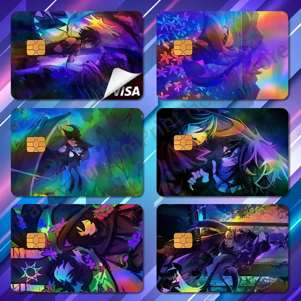 

Azuretime A-Azure T-Two Time Skin HD Color Laser Stickers Film Decal Scratch-resistant For Credit Debit Card Small Large Chip