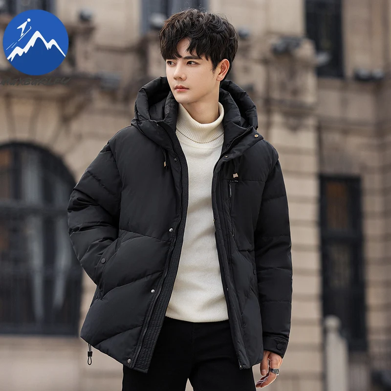 Maxbarley Men Puffer Jacket High Quality Detachable Sleeves Vest Travel Lightweight Coat Fashion Urban Thicken Warm Down Jacket