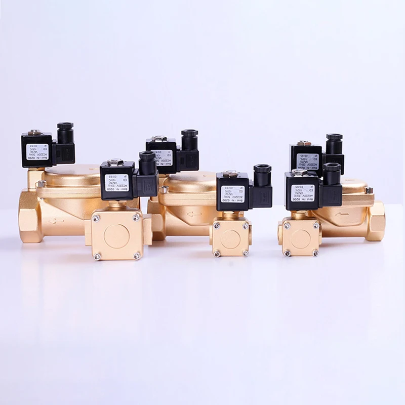

1/2" 3/4" 1" 1-1/4" 2" Brass High Pressure Solenoid Valve 110V 220V 24V 12V 0955 Serious Normally Closed Solenoid Valves