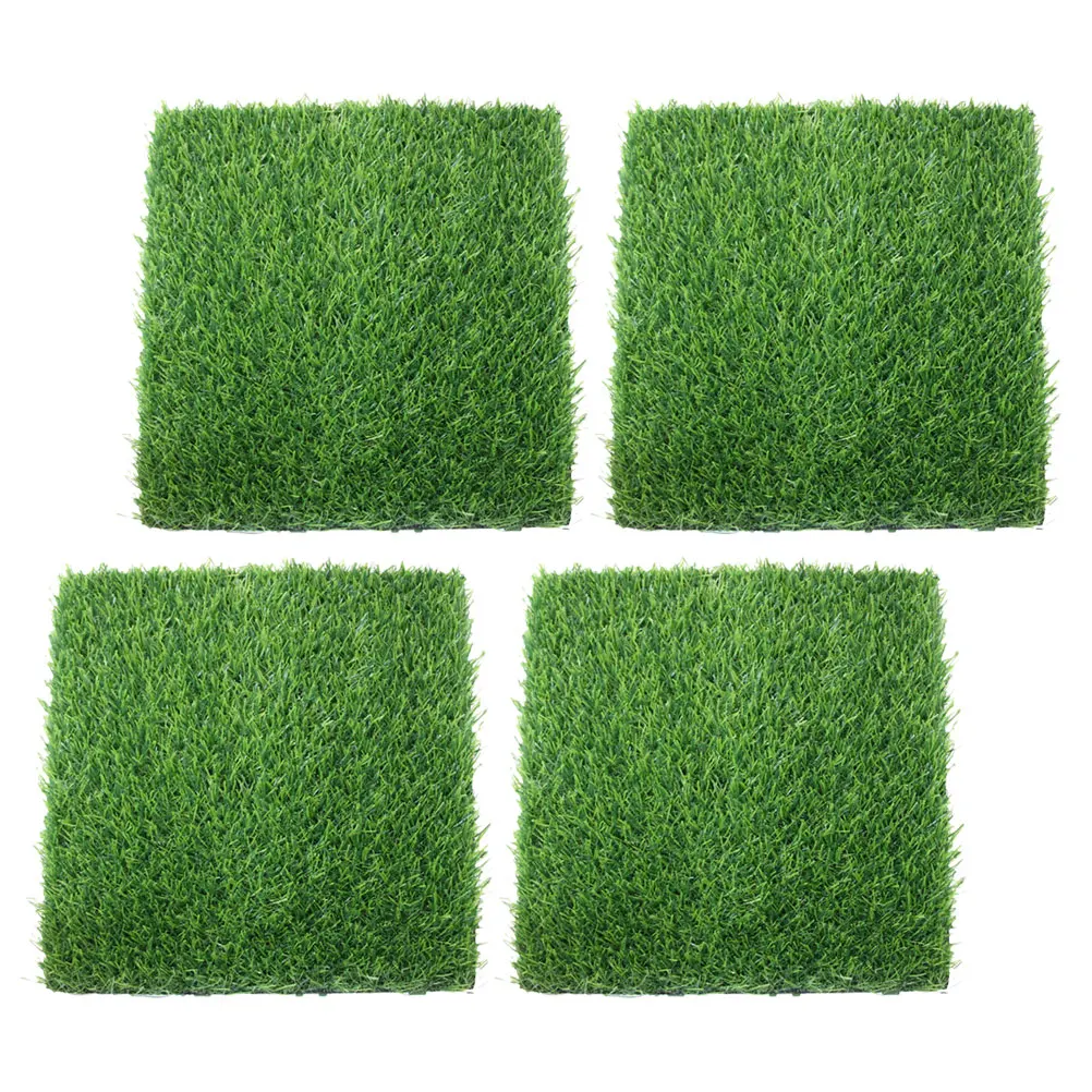 

4pcs Artificial Lawn Grass Garden Puppy Fake Turf Outdoor Mats Plastic Dog Squares Grass Tiles for Patio Artificial Turf Roll