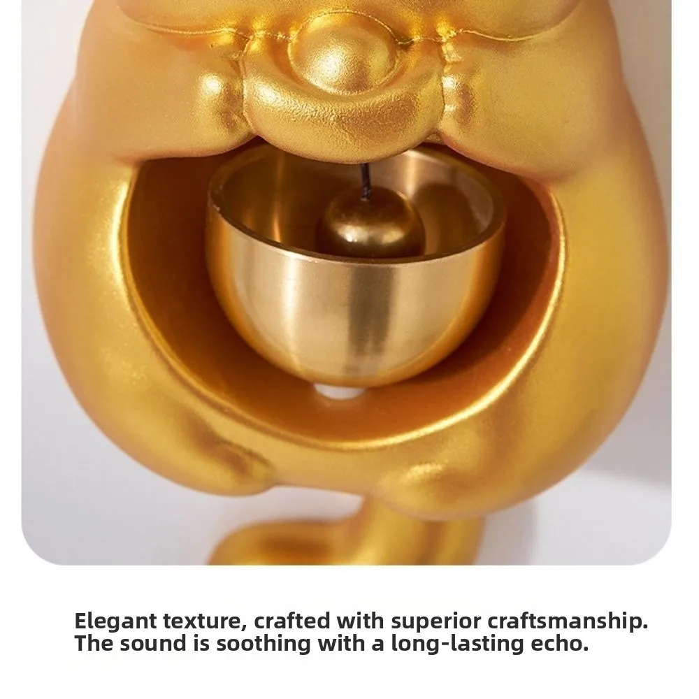 Lucky Cat Magnetic Doorbell Good Luck Detachable Animal Shaped Wind Chime Rust-proof Creative Entry Reminder Bell Bedroom