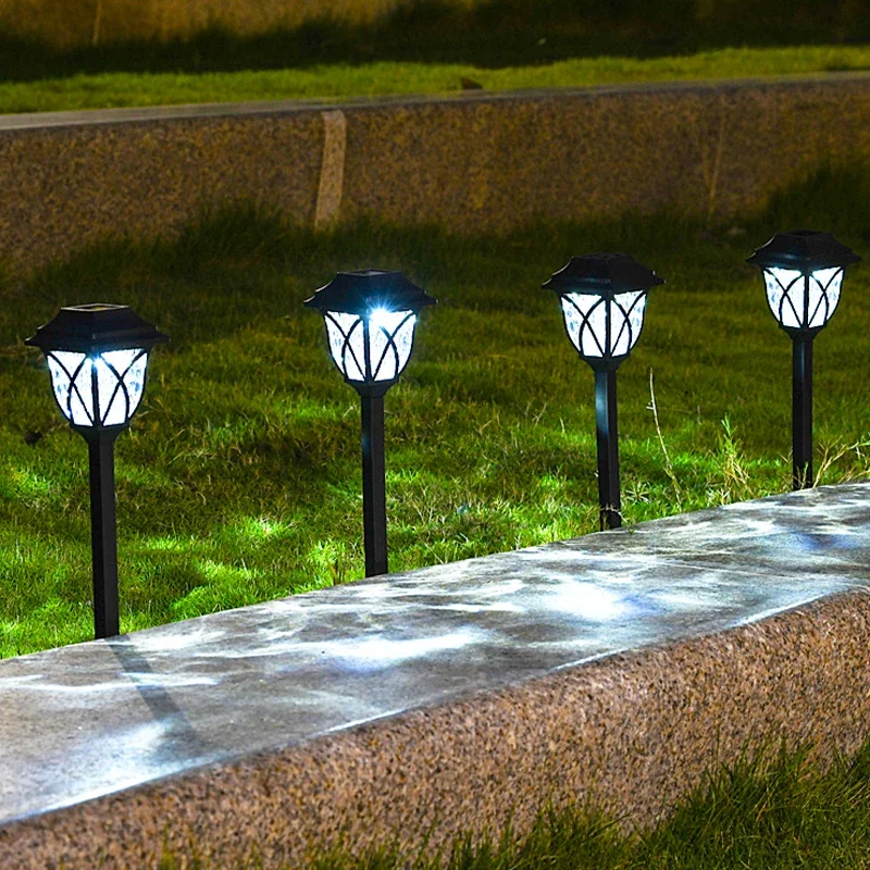 8 Pack luci solari da giardino luci da prato luminose per esterni impermeabili a Led per percorsi solari percorso paesaggistico