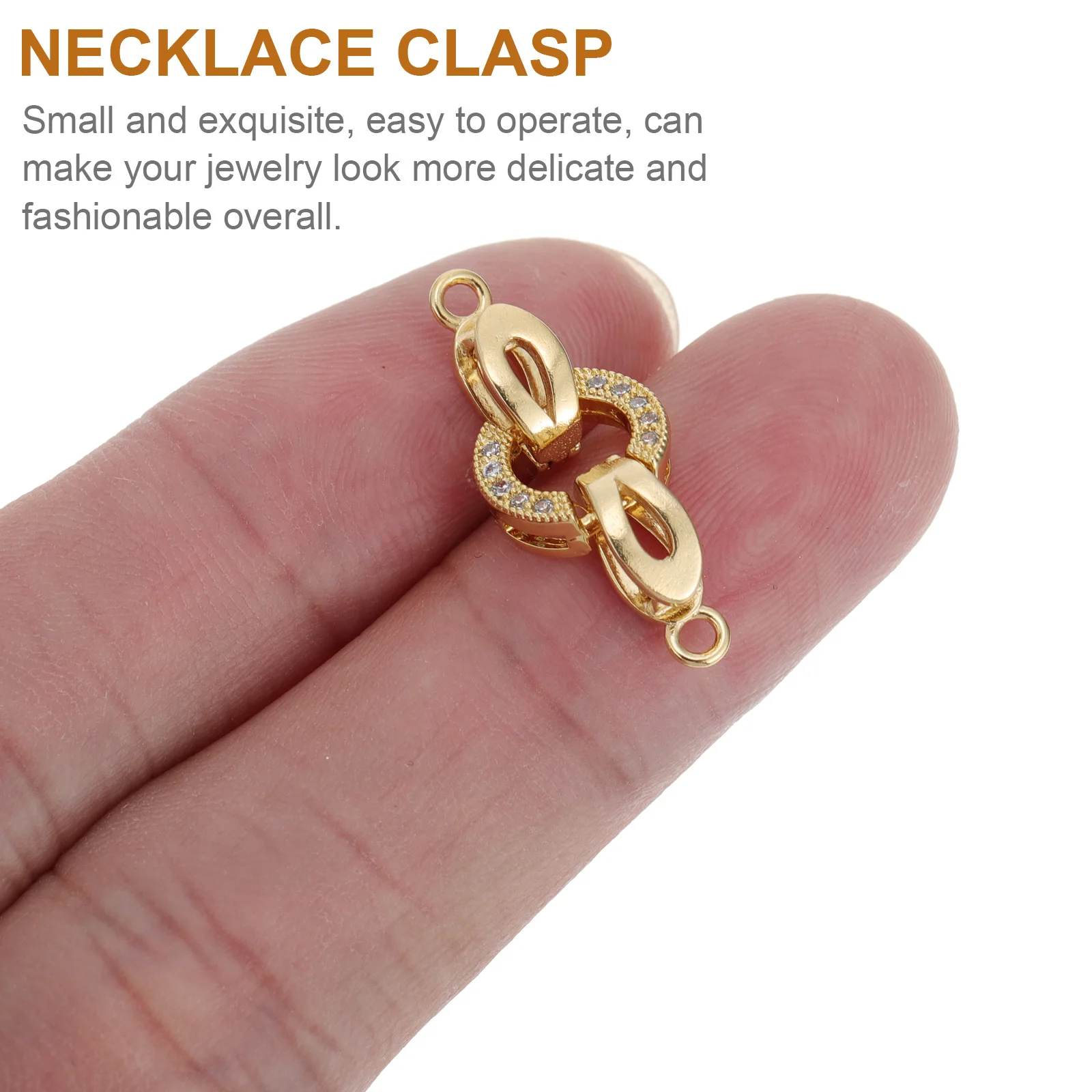 

3Pcs Gold Plated Zircon Stone Bracelet Clasp Small Exquisite Copper Fastener for DIY Jewelry Making Craft Connector Hook