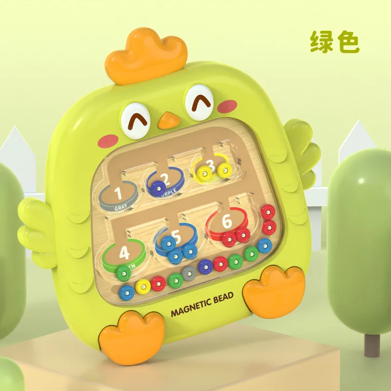 Cute Cartoon Chick Magnetic Pen Drawing Board Logical Thinking Exercise Children Puzzle Colour Classification Toys Kids Gift